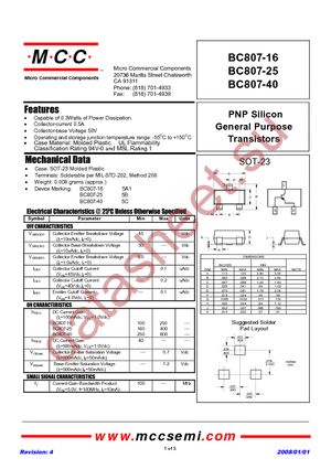 BC807-16-TP datasheet  
